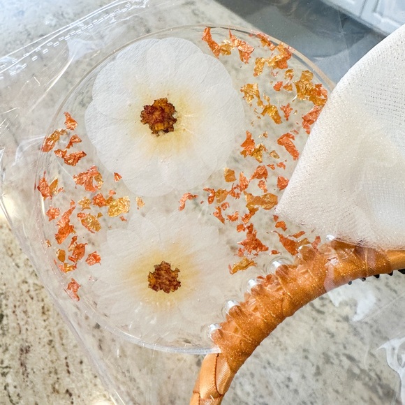 Floral Mouse Ears Headband with Bow - Picture 5 of 11